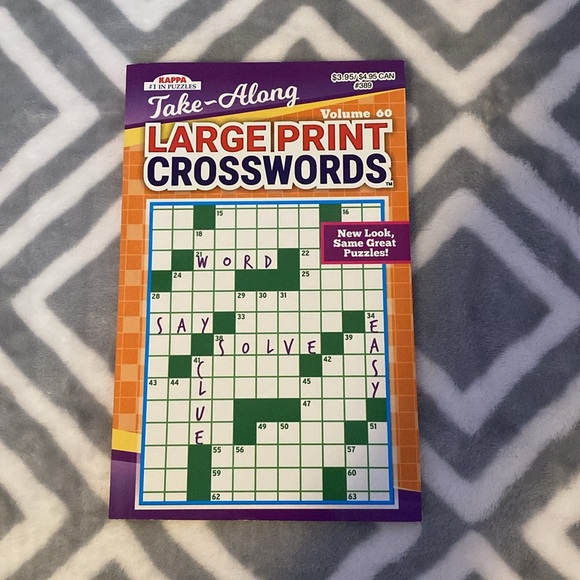 Set of 2 Large Print Crossword Puzzle Books - Picture 5 of 7